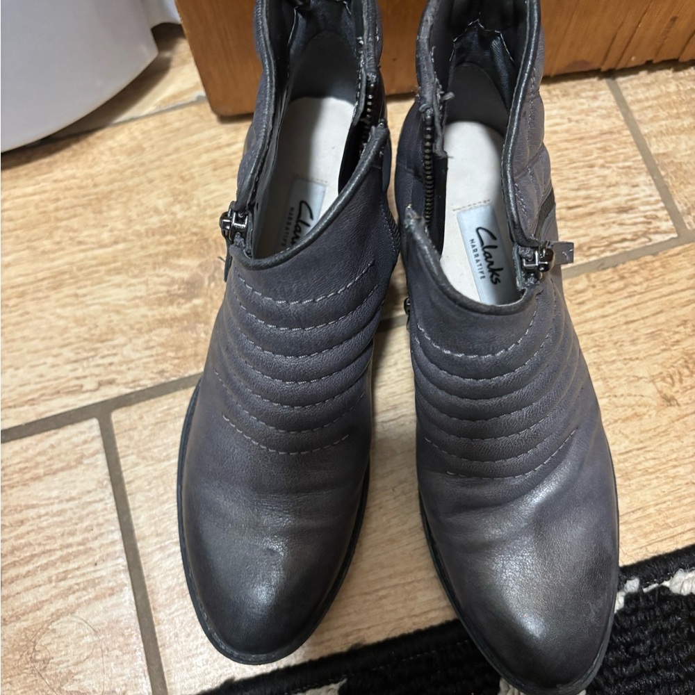 Clarks Women's Charcoal Ankle Booties